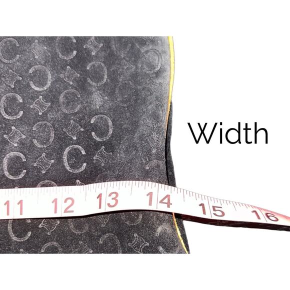 Celine Suede Shoulder Bag Bucket Bag Black Vintage - Picture 12 of 16